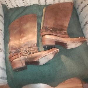 Women's Brown Corral  Suede Leather Mid-Calf  Indie Spirit Rio Belle Riding Boot